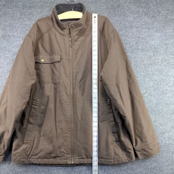 Dri-Duck Men's Field Jacket XL Long Sleeve Brown Sherpa Lined Full Zip Cotton - Picture 11 of 13